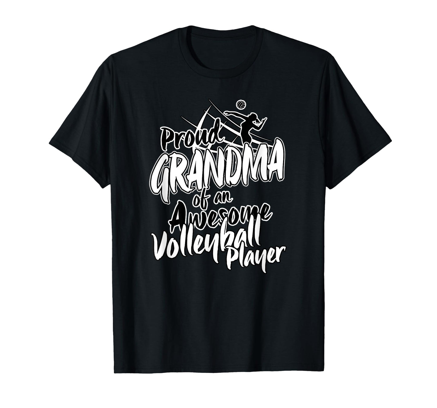 Proud Volleyball Grandma Fan Matching Sports Family Women T-Shirt