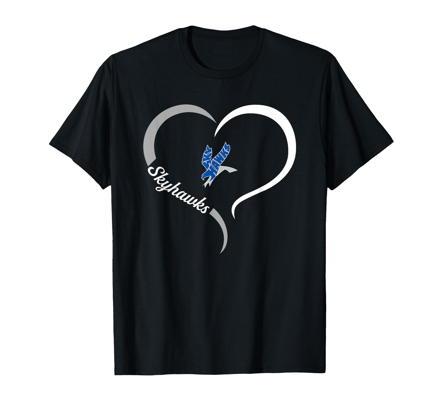 Deer Valley Skyhawks Logo Half Heart Slogan HS T-Shirt