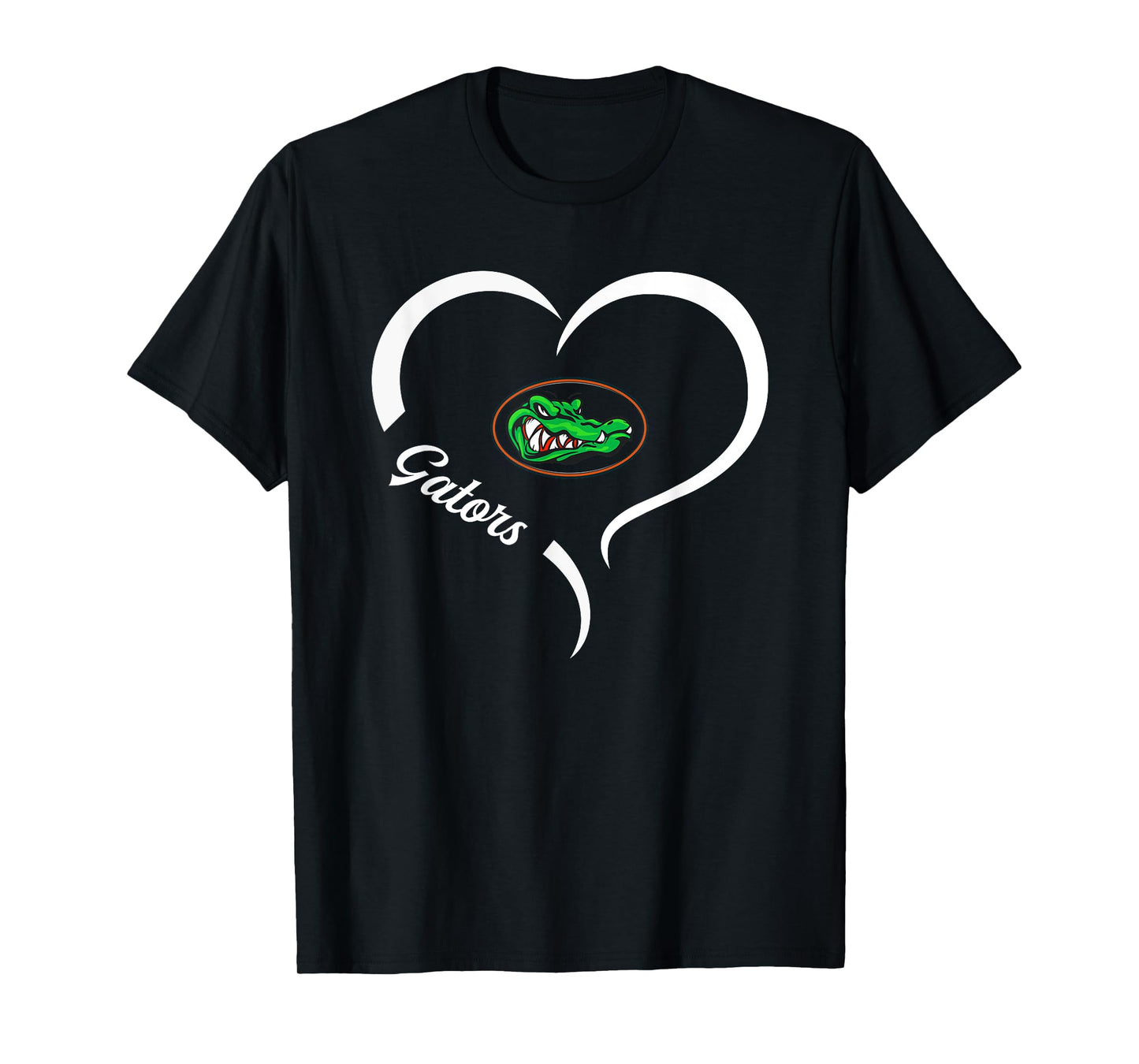 Lakeview Gators Logo Half Heart Slogan HS T-Shirt