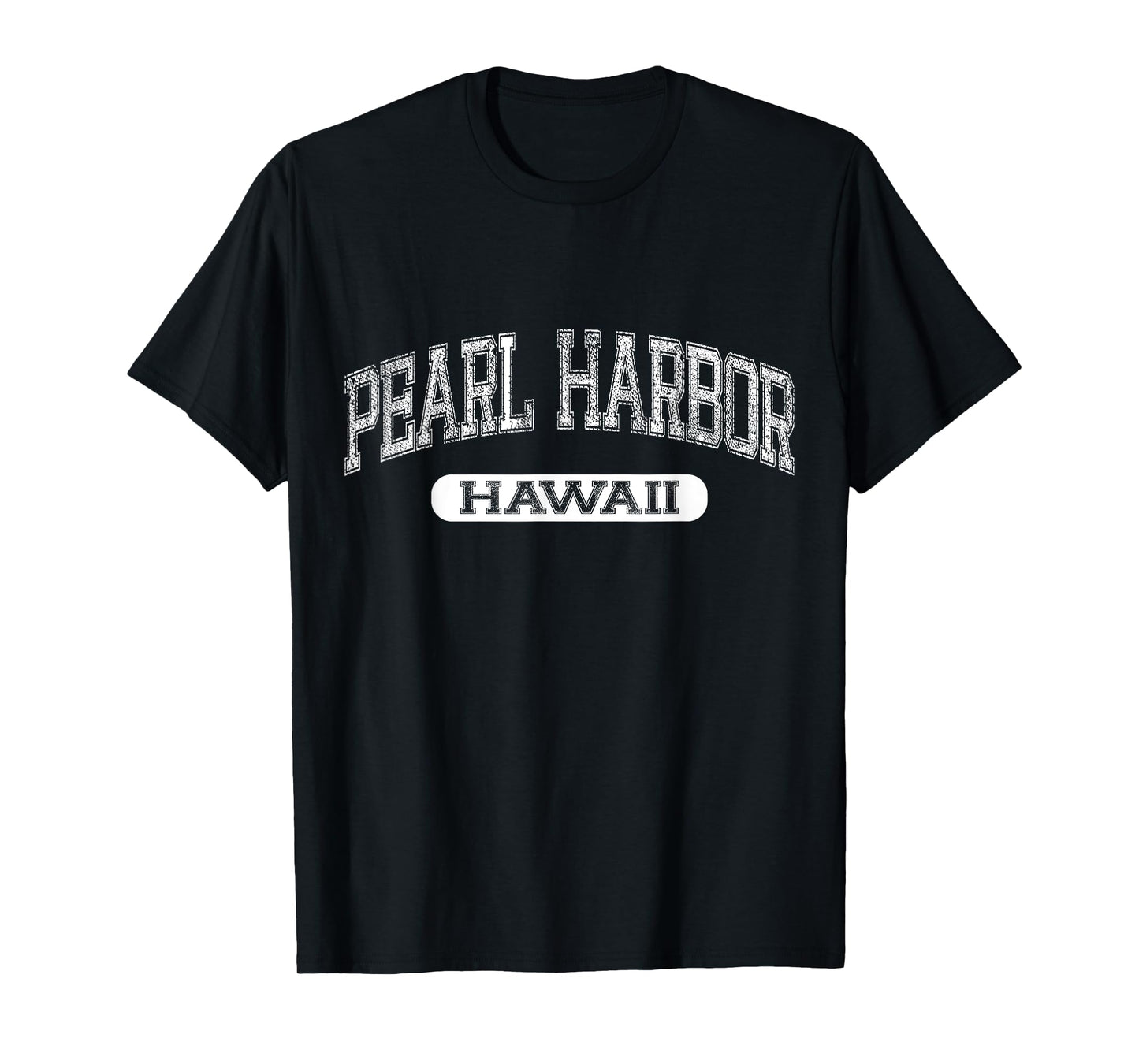 Vintage Pearl Harbor Hawaii Varsity Text University Font T-Shirt