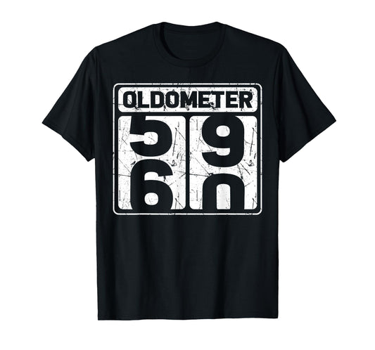 Oldometer 59-60 Vintage - Funny 60th Birthday T-Shirt