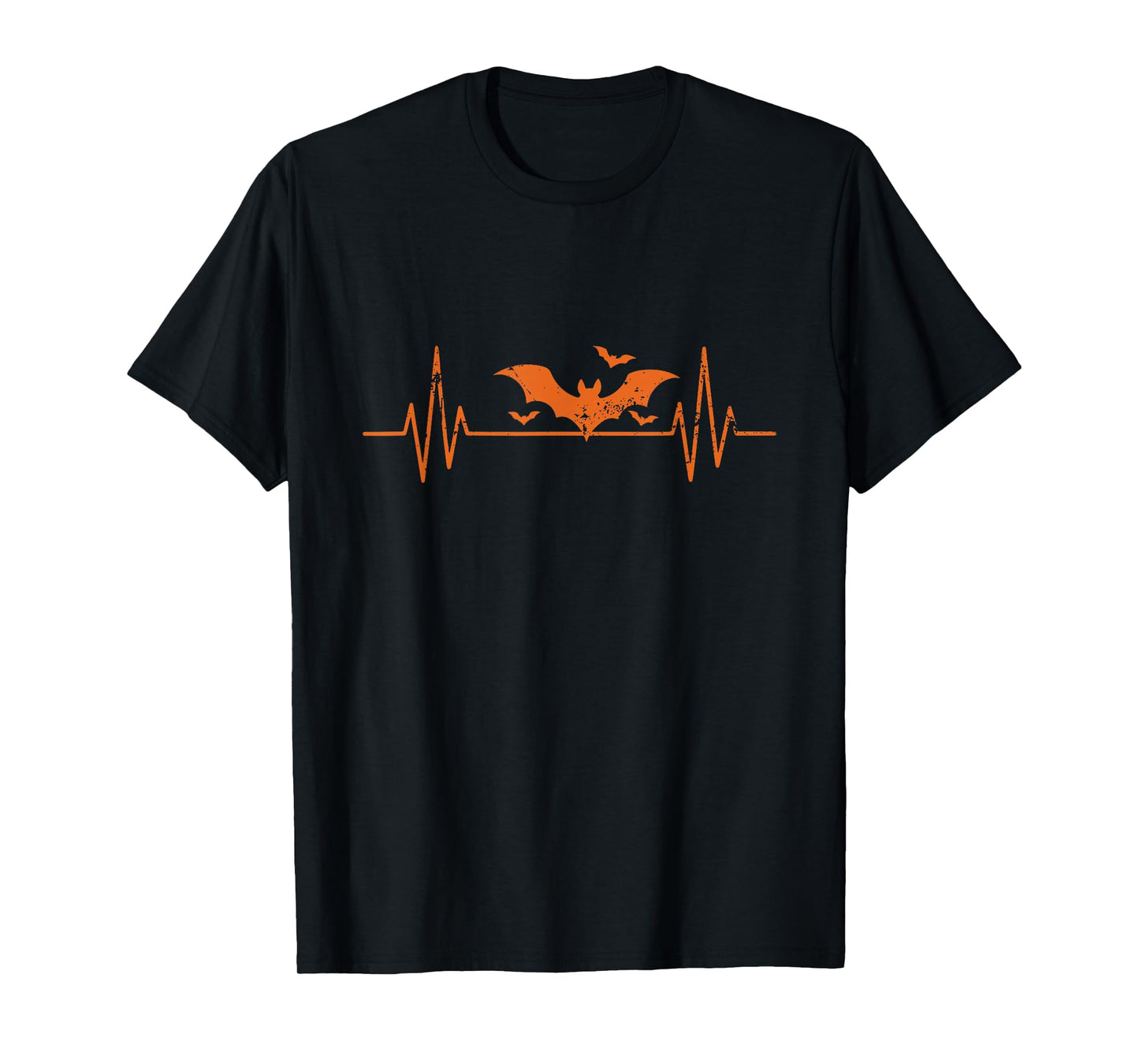 Bat Heartbeat EKG Line Halloween T-Shirt