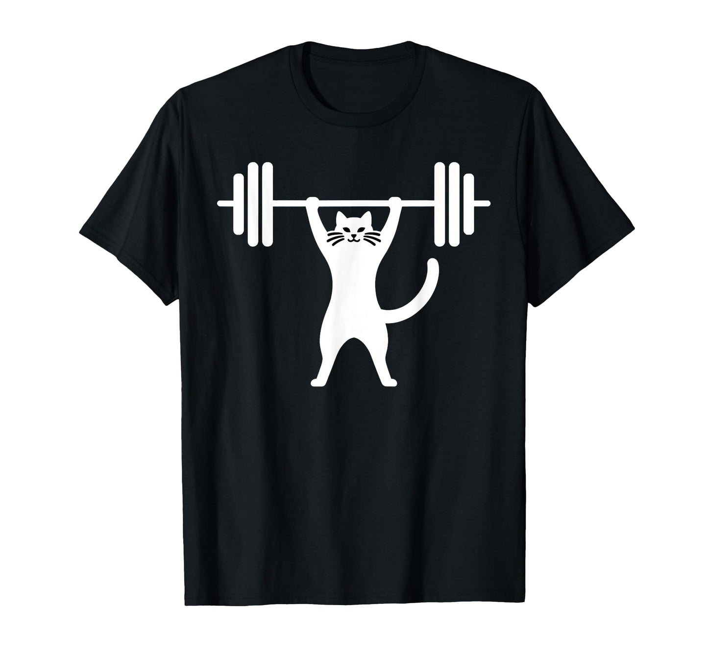 Cat Powerlifting Weightlifting Gym Workout Men Women Kids T-Shirt