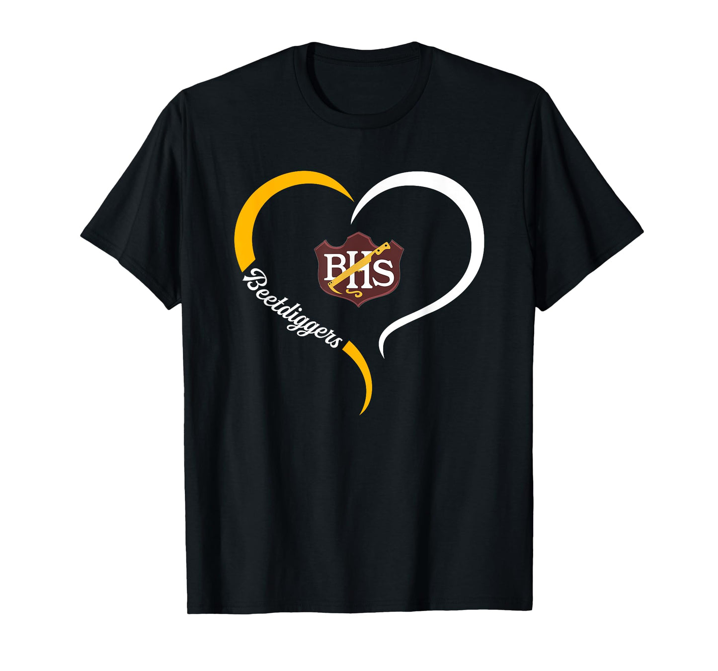 Brush Beetdiggers Logo Half Heart Slogan HS T-Shirt