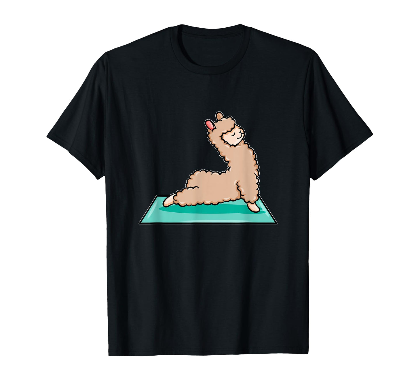 Cute Yoga Llama Alpaca Meditation Costume Sport For Women T-Shirt