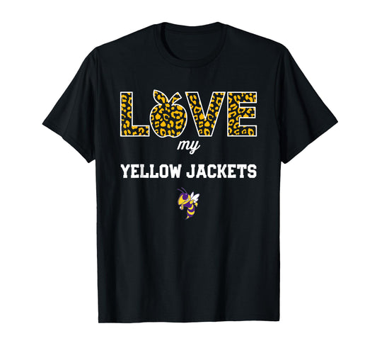 Greenville Yellow Jackets Logo Love My Team HS T-Shirt