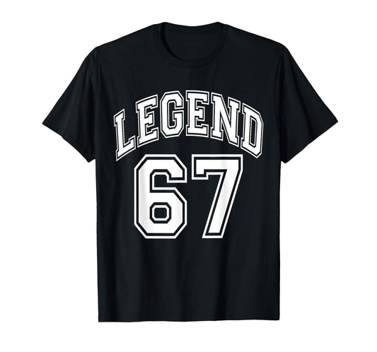 Legend 67 Number Varsity Team - 67th Birthday & 67 Years Old T-Shirt