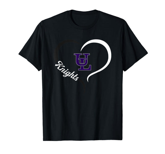 Upson Lee Knights Logo Half Heart Slogan HS T-Shirt