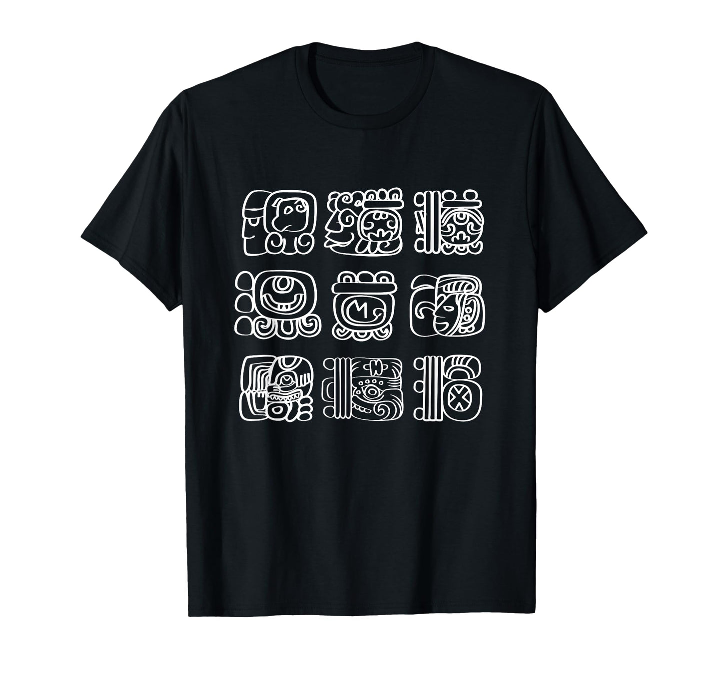 Vintage Mayan And Aztec Maya Hieroglyphs T-Shirt