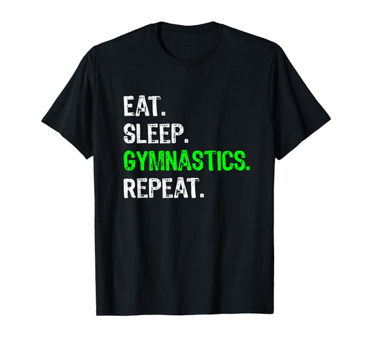 Top Funny Boys Eat Sleep Gymnastics Repeat Gift T-Shirt T-Shirt
