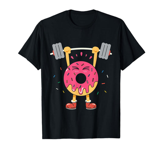 Weightlifting Funny Fitness Workout Gym Donut Lover Gift T-Shirt