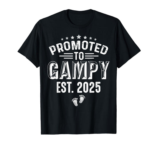Promoted To Gampy est.2025 Fathers Day First time Gampy T-Shirt