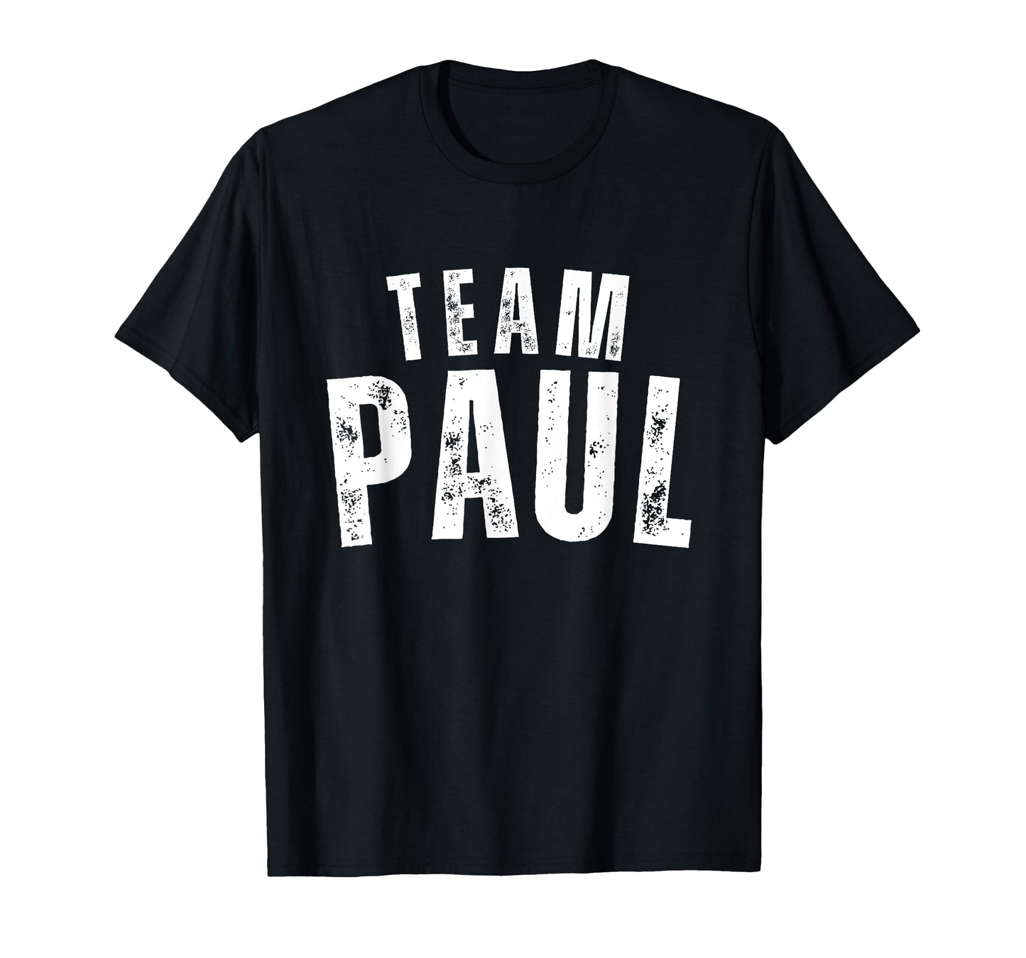 Paul Family Name Vintage Personalized Name T-Shirt for Unisex-Adults & Unisex-Kids, Black, Small, Short Sleeve