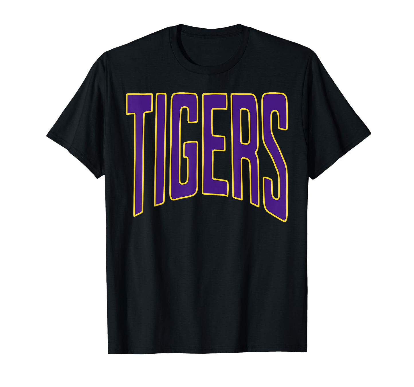 Tigers School Mascot Purple And Gold Tigers T-Shirt