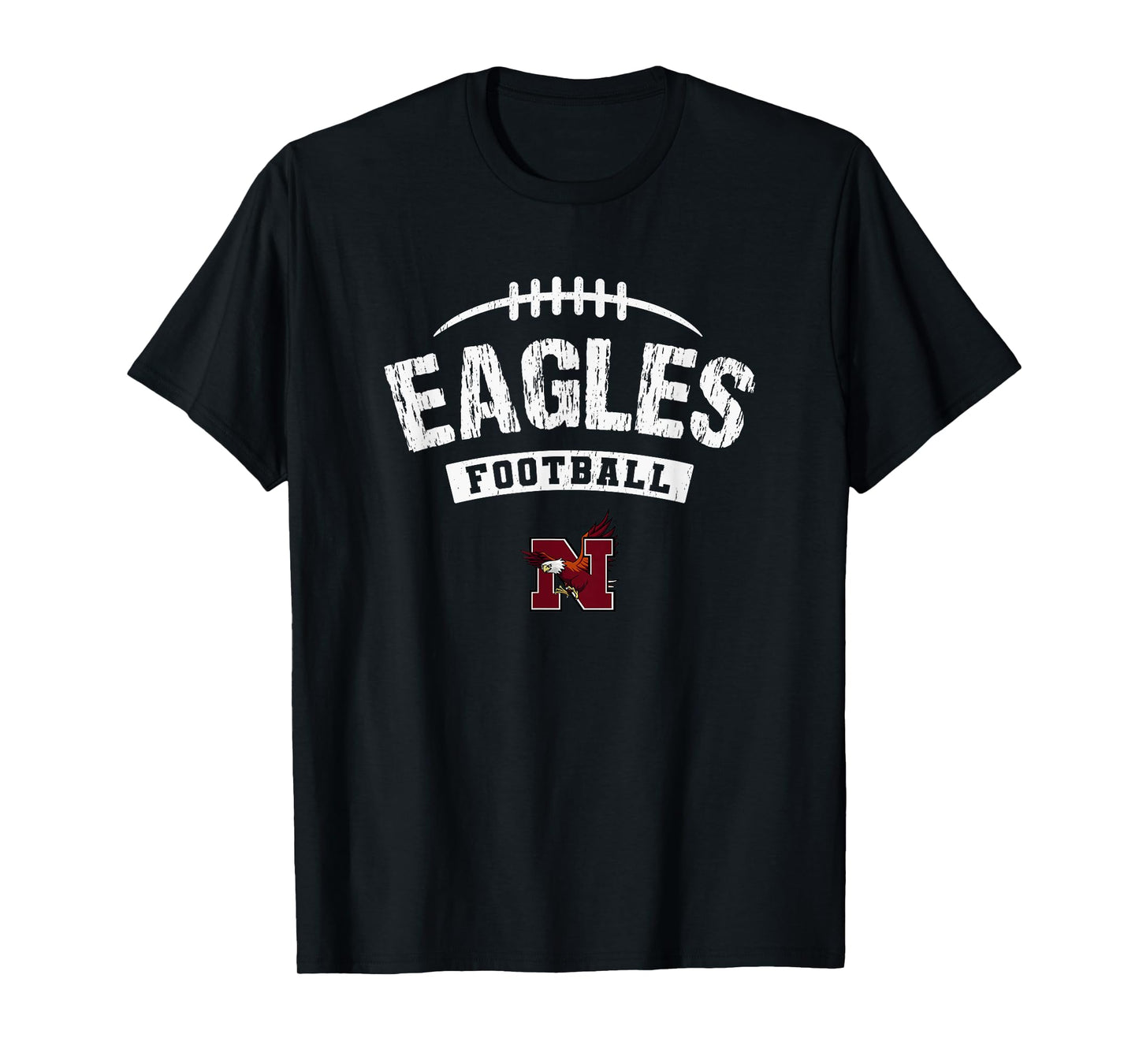 Niceville Eagles Logo Football Distressed HS T-Shirt