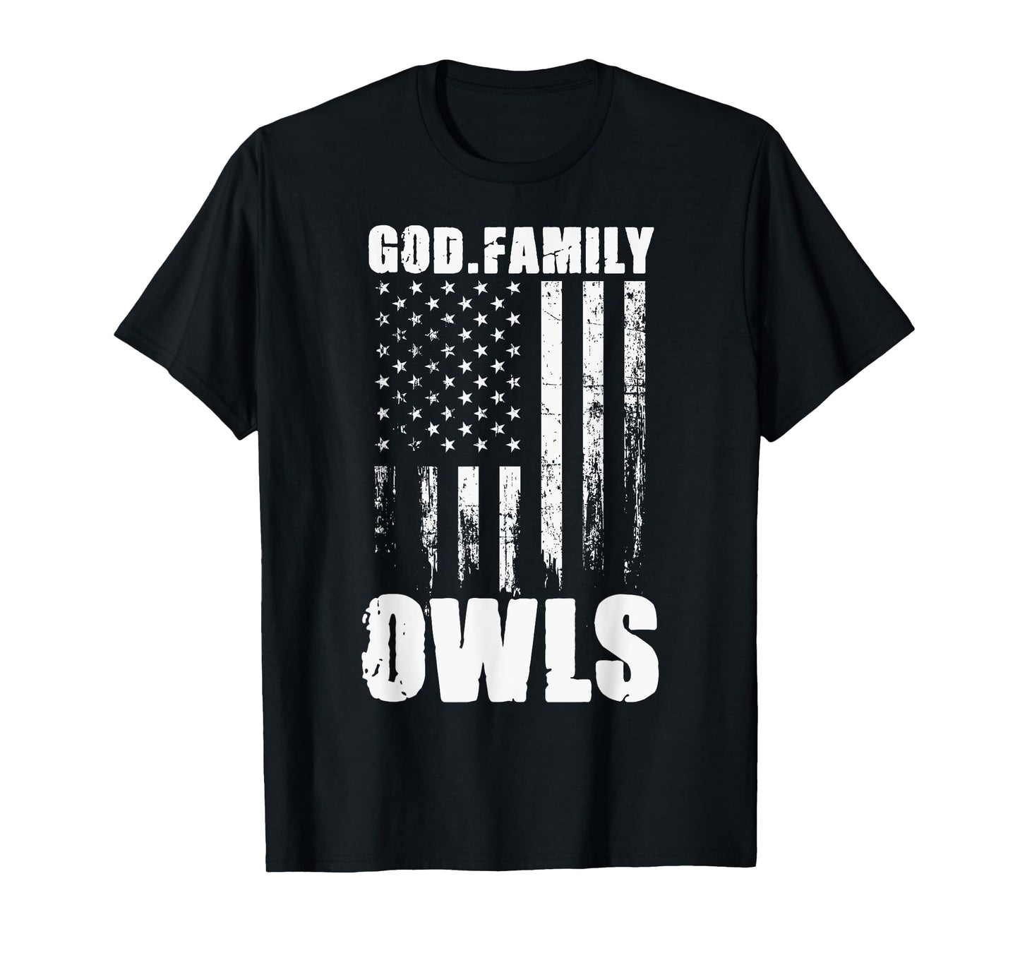 Joshua Owls God. Family. Vintage USA Flag T-Shirt