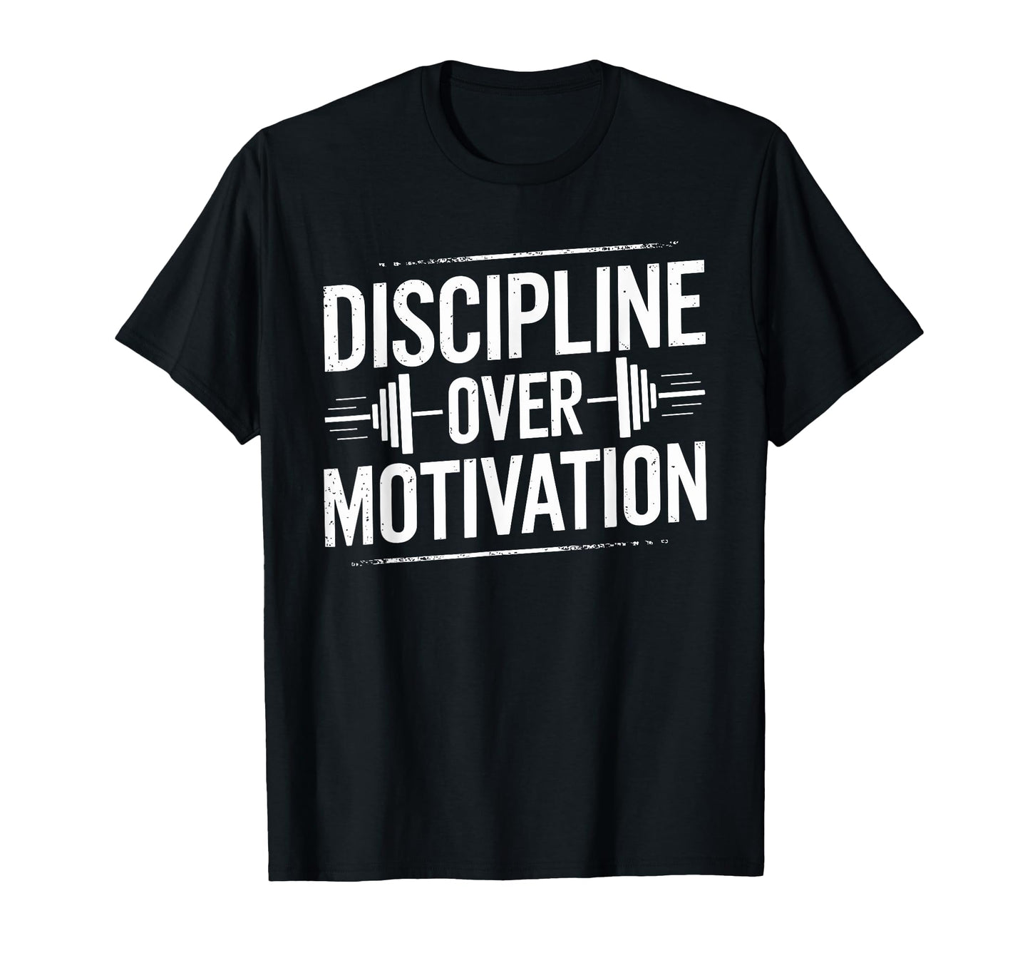 Discipline Over Motivation, Gym Bodybuilder Weightlifting T-Shirt