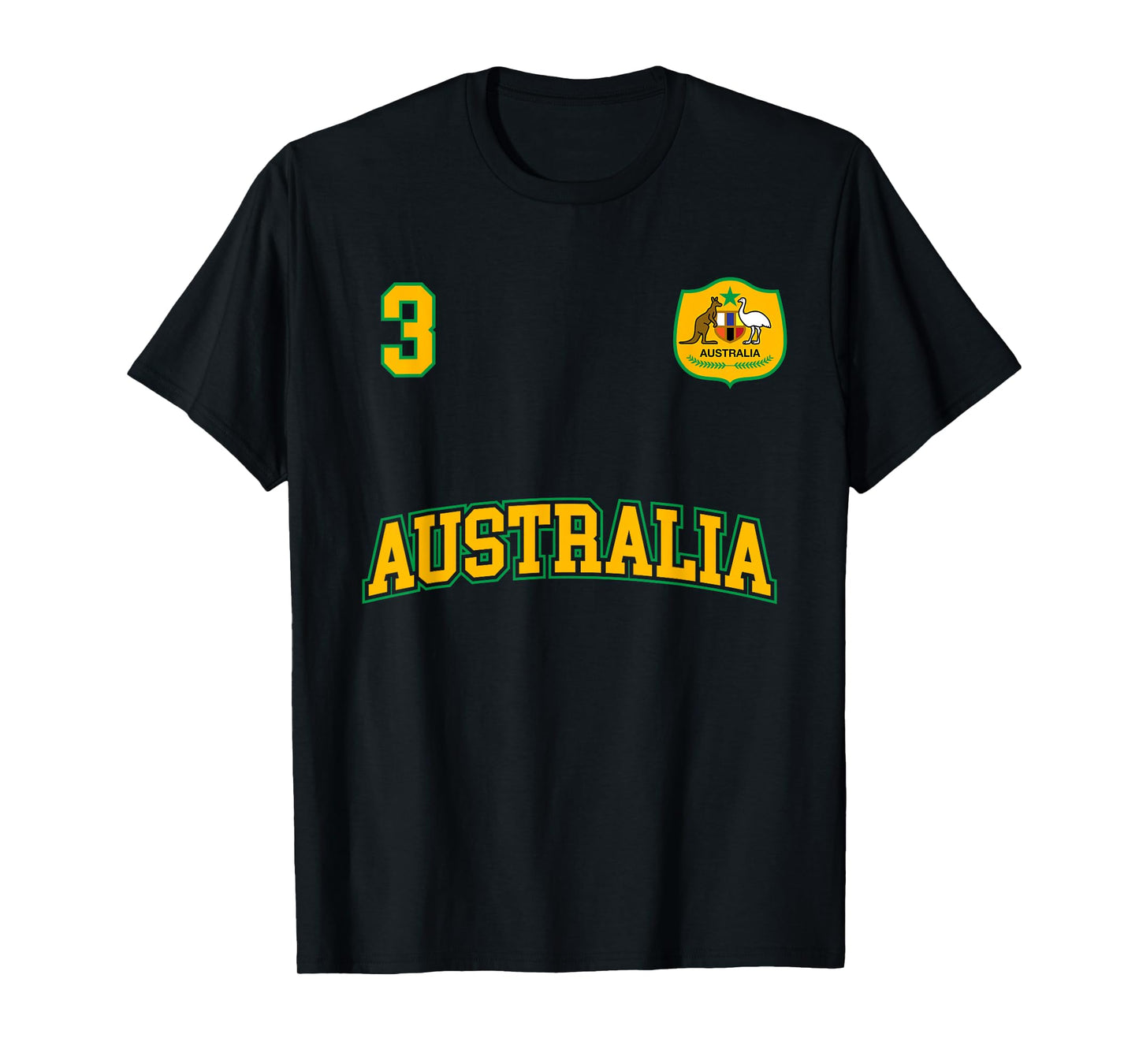 Australia Soccer Shirt No. 3 (+BACK) Australian Sports Team