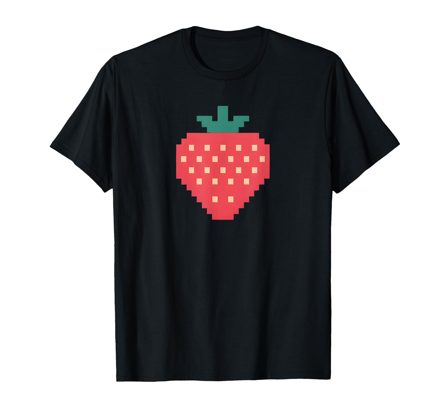 Pixel Strawberry 80s Video Game Funny Halloween Costume T-Shirt