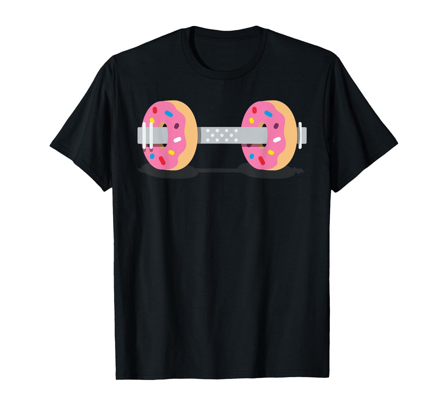 Dumbbells Donuts Weightlifting Funny Gym Workout T-Shirt