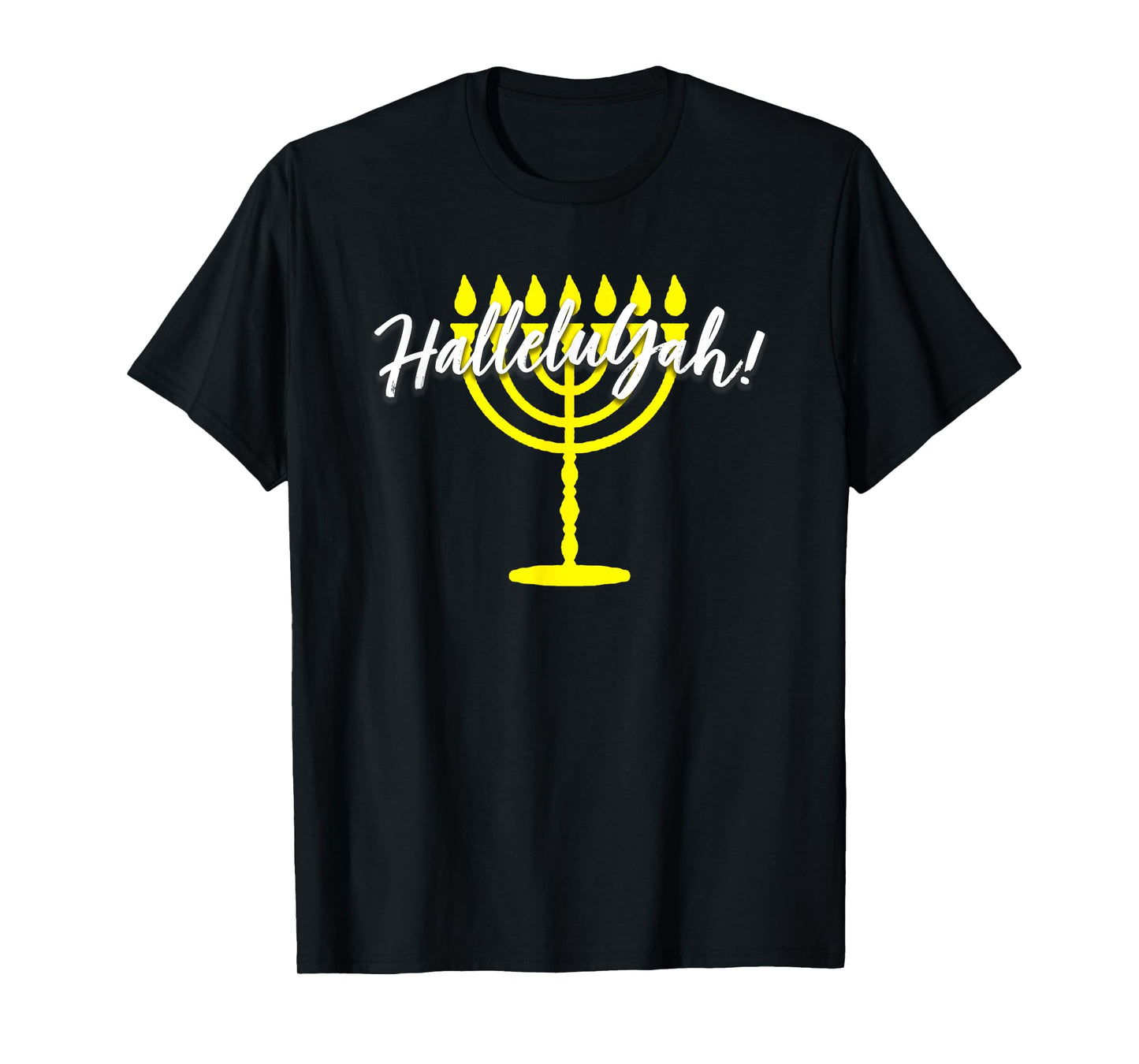 HalleluYah Hebrew Menorah Torah YHWH T-Shirt