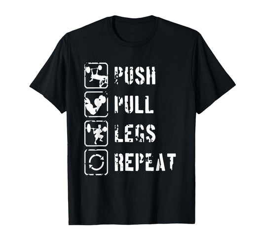 Eat Sleep Gym Repeat Men's Bodybuilding Gym Fitness T-Shirt