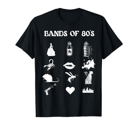 Retro 1980s Bands - Music - Music Lover T-Shirt