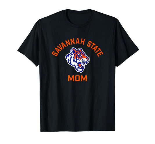Savannah State University SSU Tigers Arched Mom T-Shirt