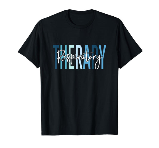 Vintage Respiratory Therapy Nurse Apparel Unisex-Adults Respiratory Therapist RT Nurse T-Shirt Black Short Sleeve Cotton Blend Funny Design Henley Collar