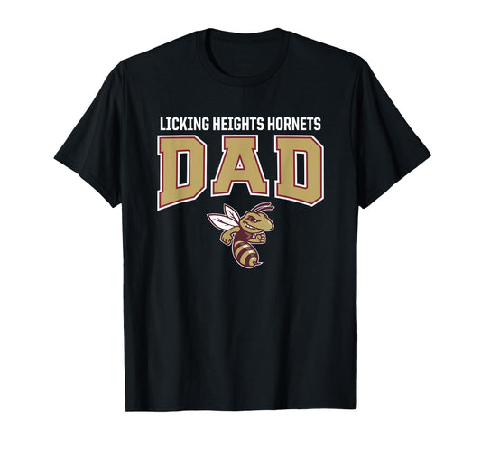 Licking Heights Hornets Logo Dad HS T-Shirt