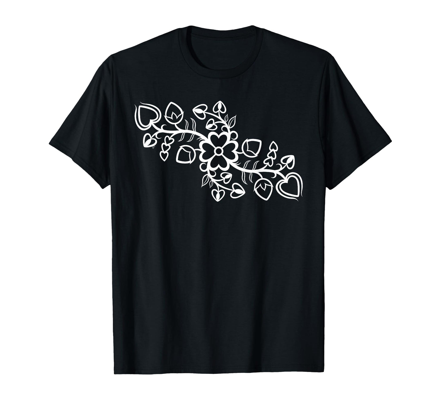 Anishinaabe Ojibwe Floral Native American Outline T-Shirt
