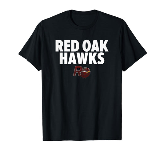 Red Oak Hawks Logo Bold HS T-Shirt