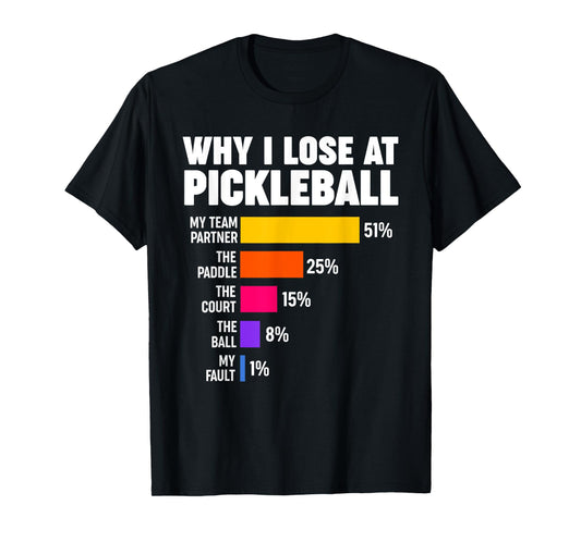 Why I lose at Pickleball T-Shirt