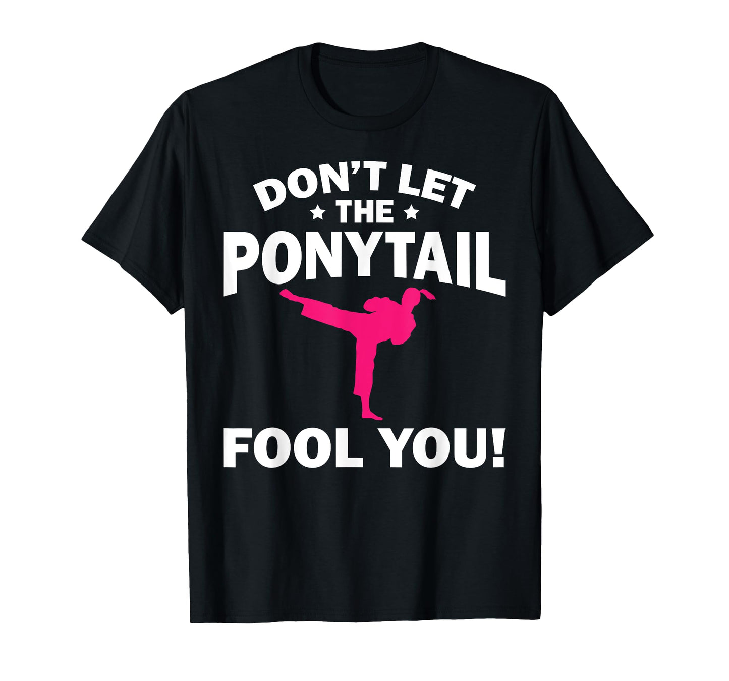 Funny Girl Karate Design Kids Women Kickboxing Black Belt T-Shirt