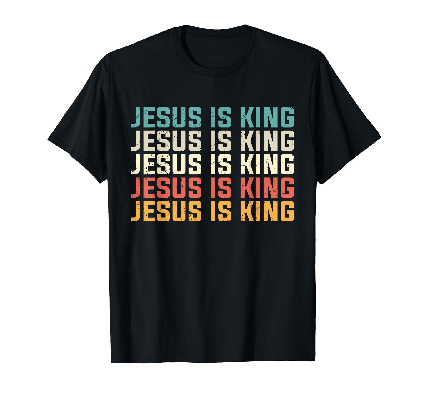 Jesus Is King Vintage Retro Jesus Christ Christian Church T-Shirt