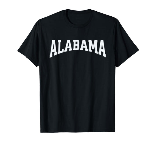 Vintage Alabama Arched Print Sports Fan Retro T-Shirt