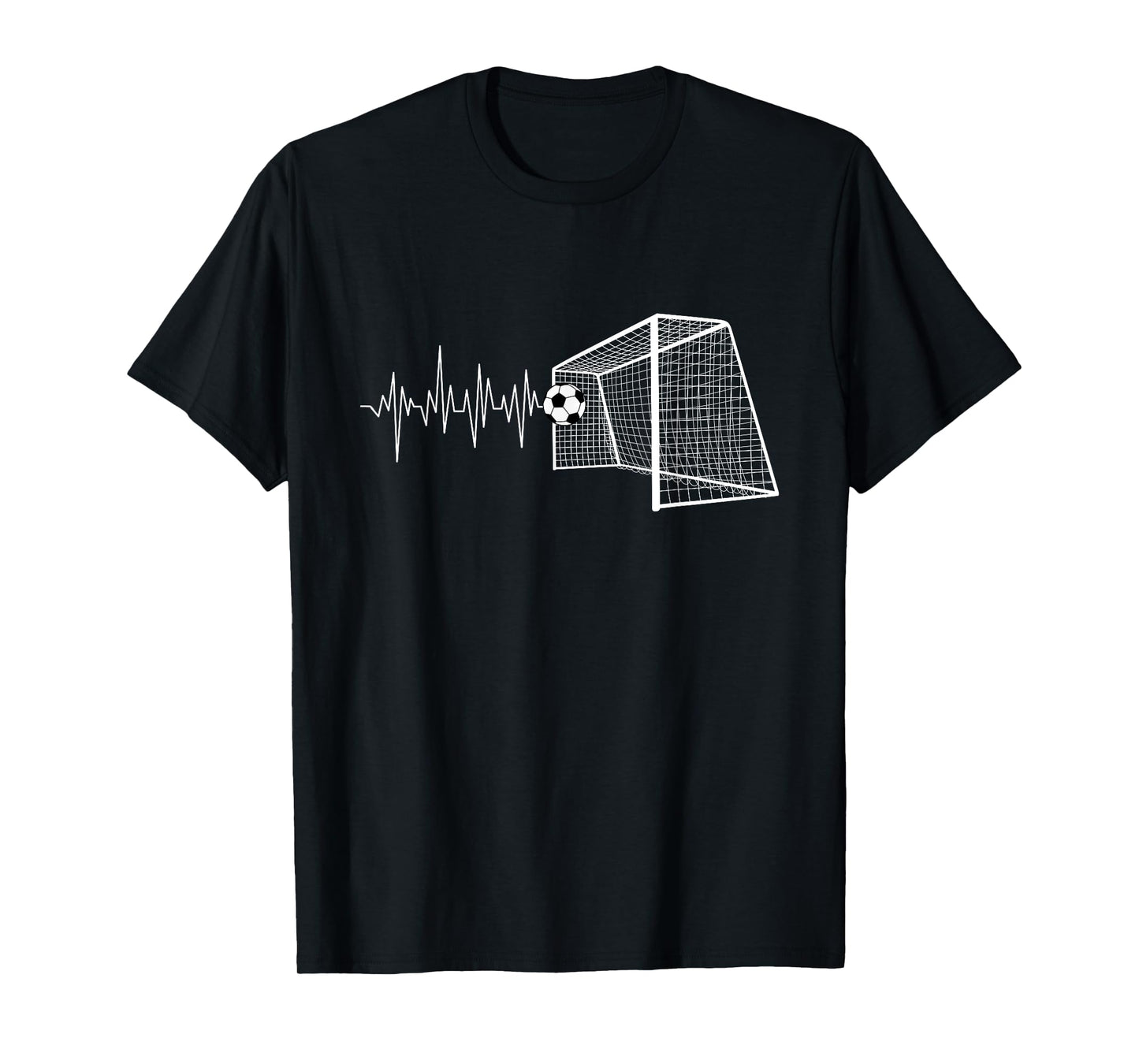 Funny Soccer Heartbeat ECG Football Goal Game Lovers Outfit T-Shirt