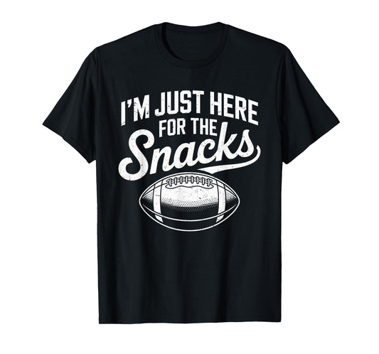 Funny Fantasy Football I'm Just Here For The Snacks Football T-Shirt