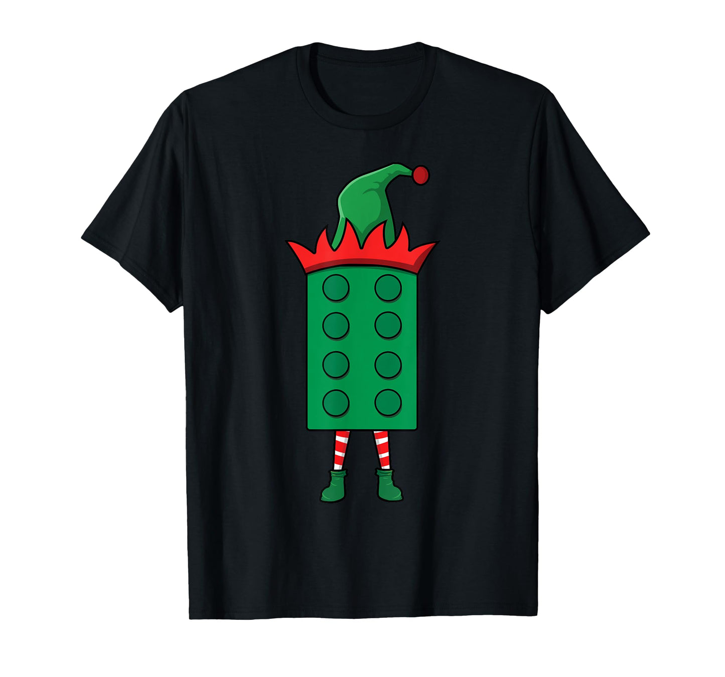 Elf Block Building Christmas Builder Brick Master Builder T-Shirt