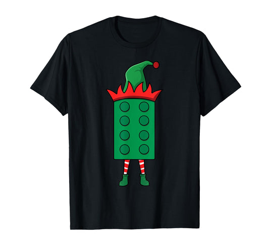 Elf Block Building Christmas Builder Brick Master Builder T-Shirt