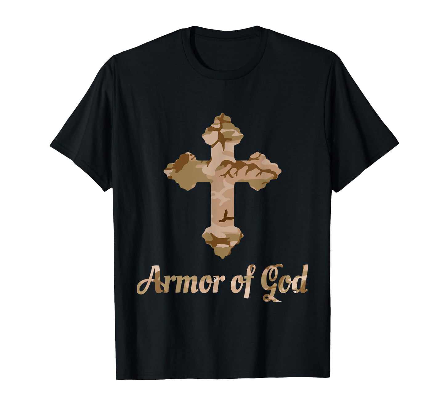Christian Faith Armor of God Camo Cross T Shirt T-Shirt