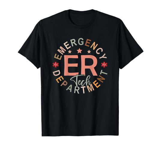 Emergency Department Tech Emergency Room Tech Back Of T-Shirt