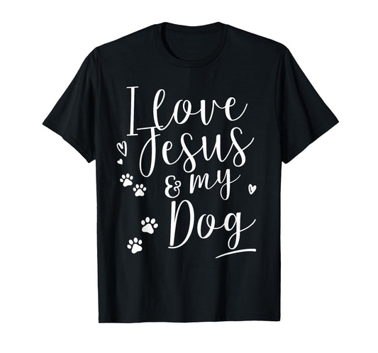 I love Jesus and my Dog Shirt T-Shirt for Men Women Girls Kids