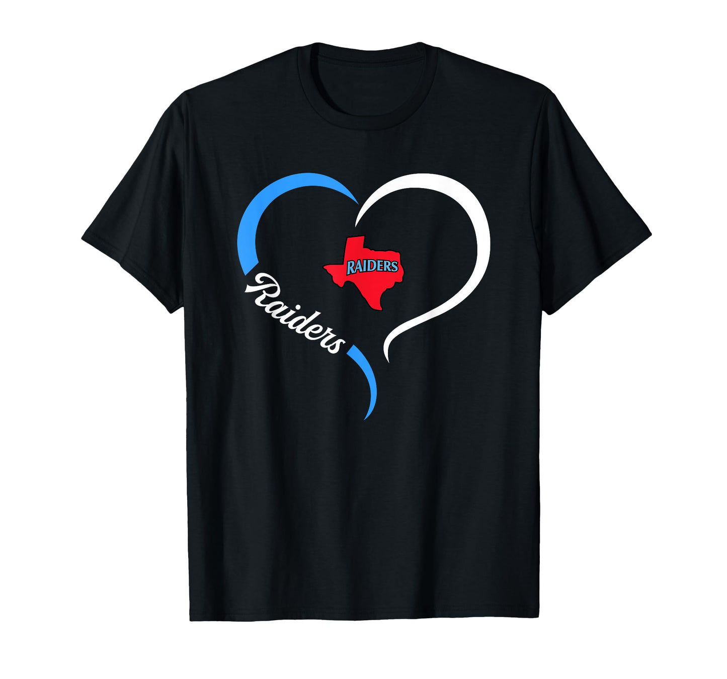 Skyline Raiders Logo Half Heart Slogan HS T-Shirt