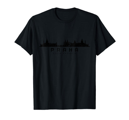 Prague Skyline Czech Republic Praha Souvenir T-Shirt