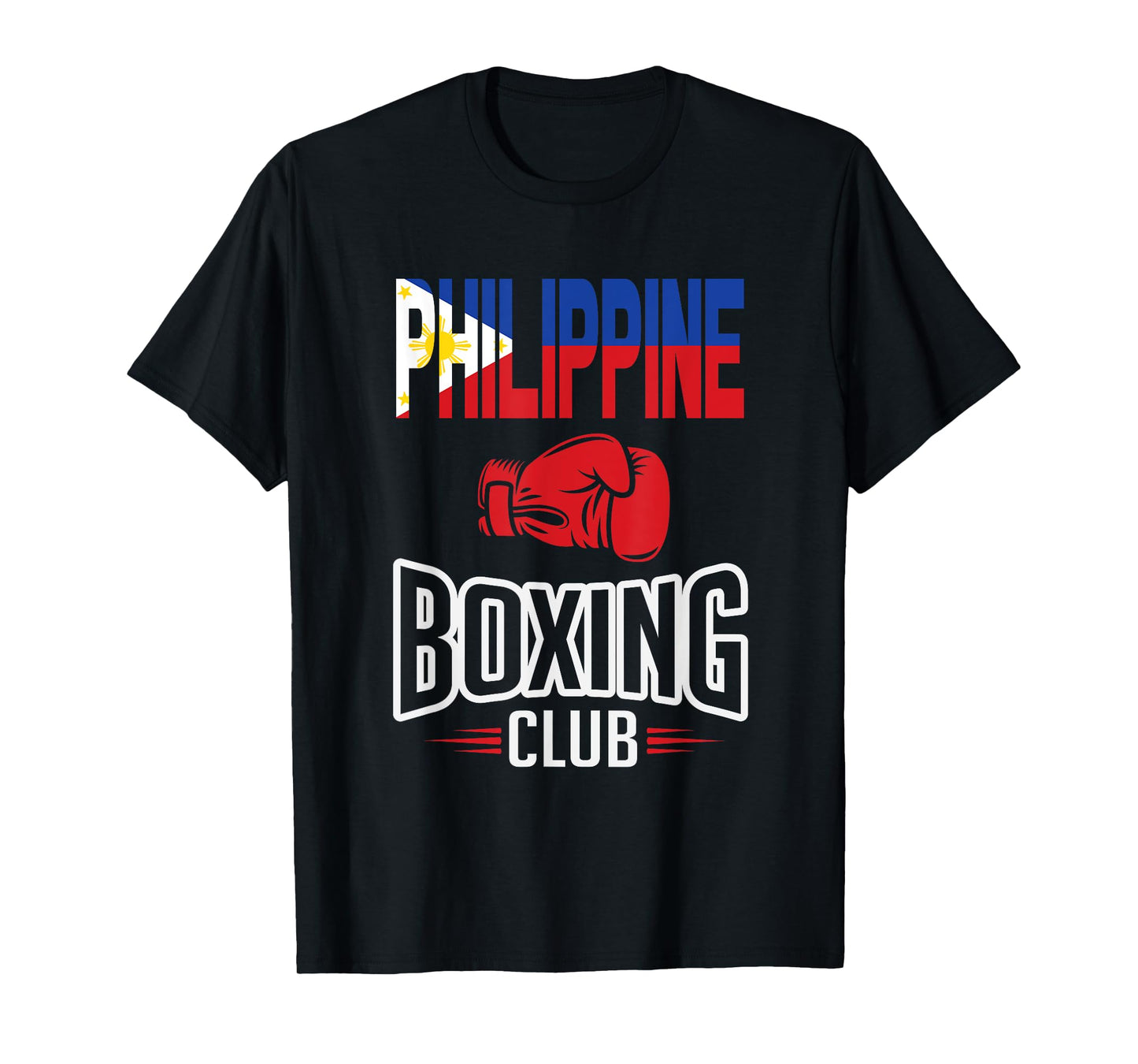 Philippine Flag Boxing Club Filipino Pinoy T-Shirt T-Shirt