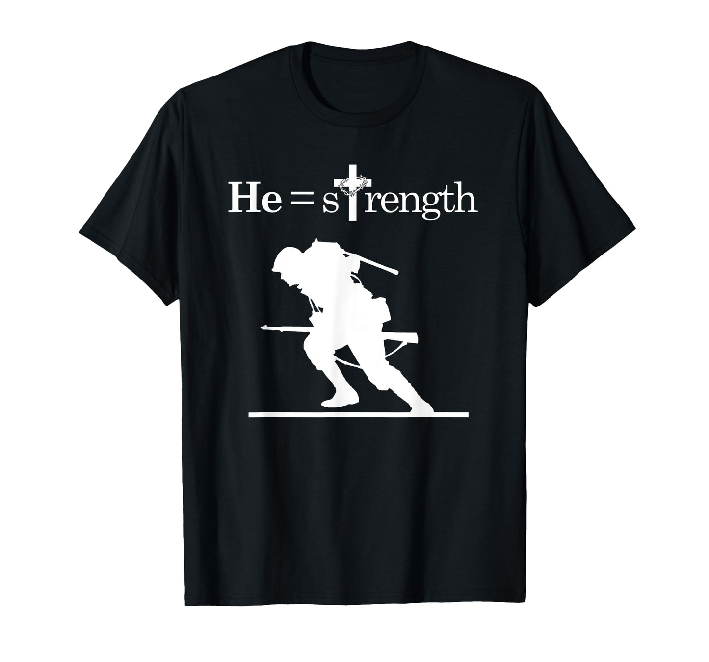 Mens Christian Military Inspirational Quote Jesus Soldier T-Shirt