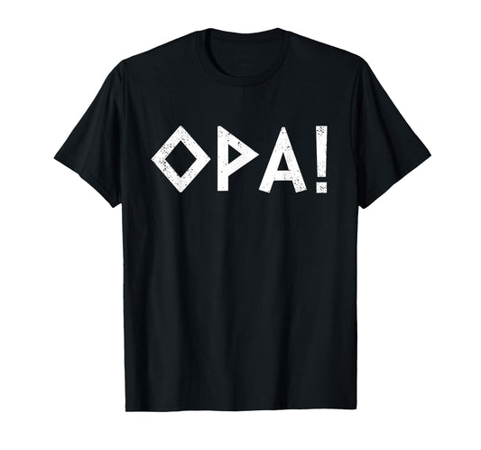 Opa Ancient Greek Pride Greek Flag Funny Greek Party Greece T-Shirt, Small, Blue