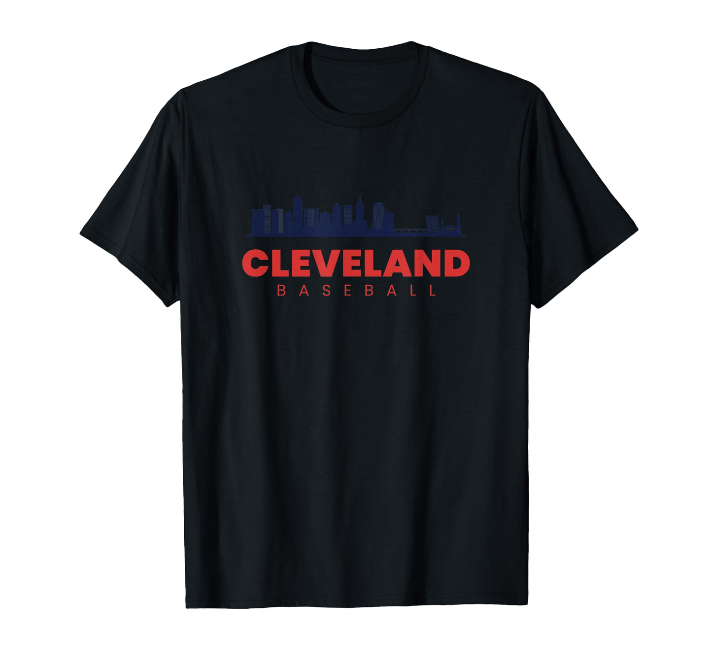 Cleveland Baseball Vintage City Skyline Retro Baseball Lover T-Shirt