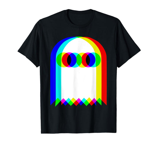 Halloween Glitch Ghost - Multicolor Spooky T-Shirt